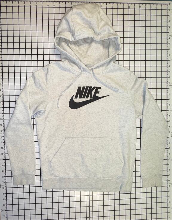 Nike Sweaters - Nike Women’s XS Club Fleece Logo Hoodie Birch Heather Black DQ5775-051